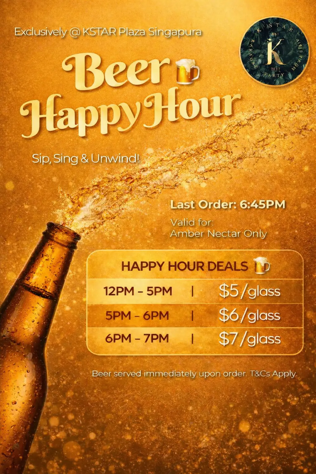 Beer Happy Hour Promo