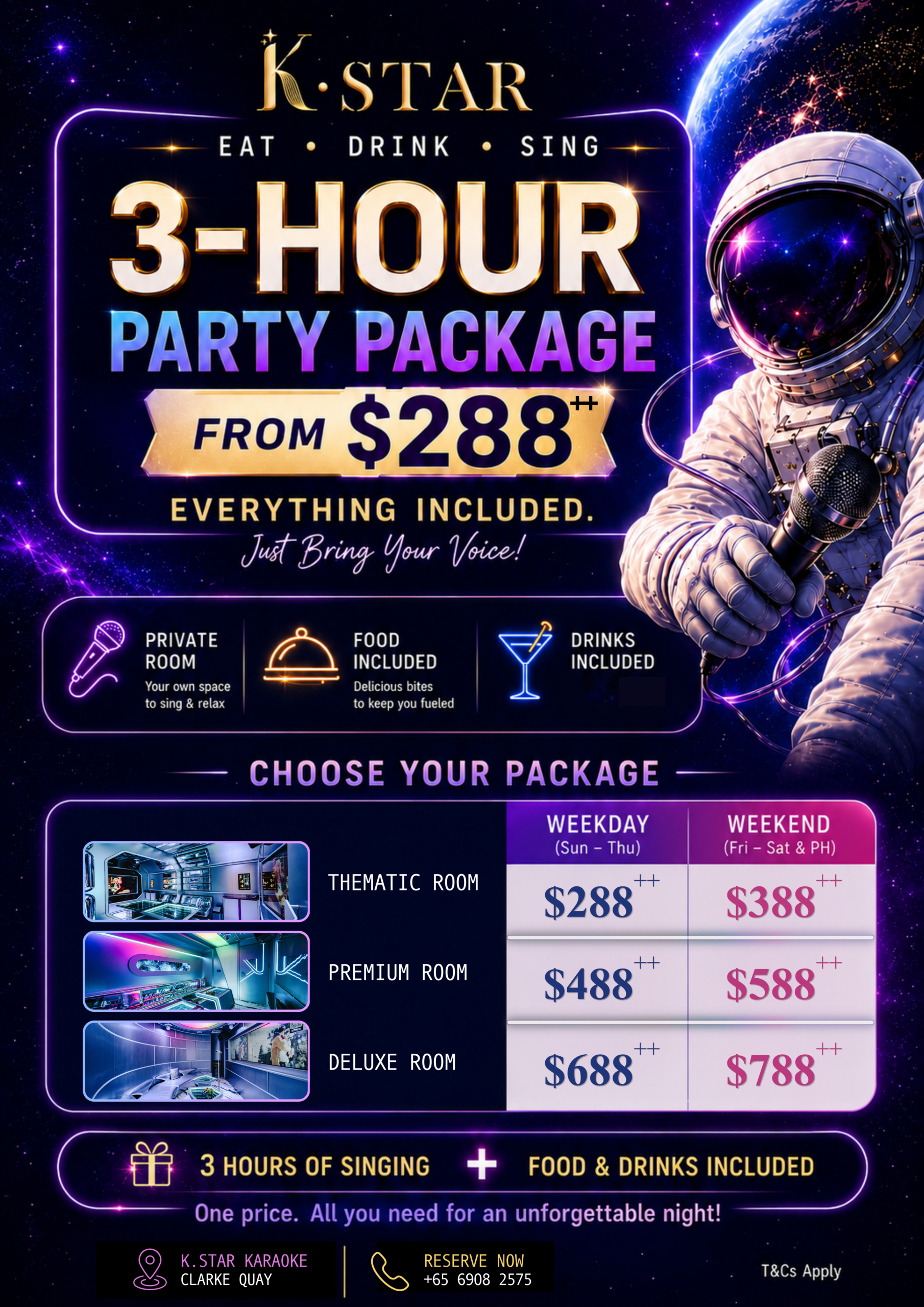 3-Hour Party Package